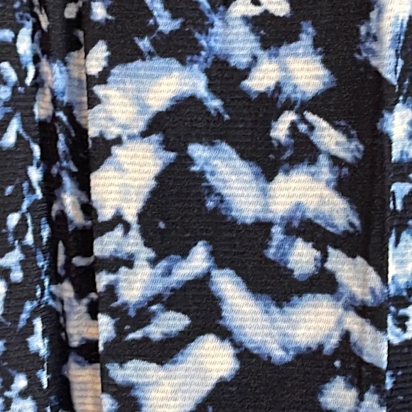 STYLE & CO. SLEEVELESS ASYMMETRICAL TIE DYED MIDI DRESS BLUE WHITE SIZE XS - Picture 9 of 12